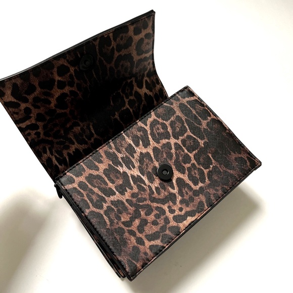 Steve Madden Leopard Accordion Crossbody Top Handle Bag + Pouch Animal Print - Picture 8 of 9